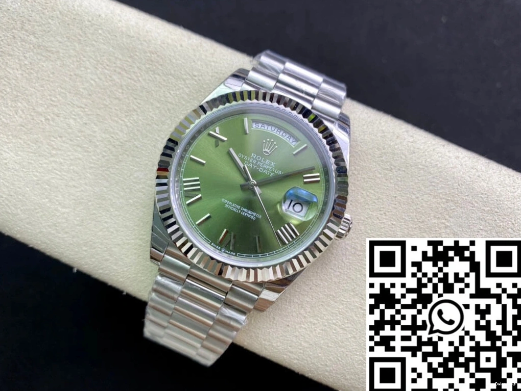 Green Olive Date M228239-0033 Day Factory Dial EW Rolex 0207